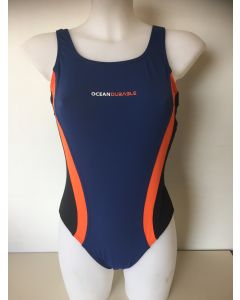 Trainingsbadpak Blauw-Oranje-Zwart 202523-7094